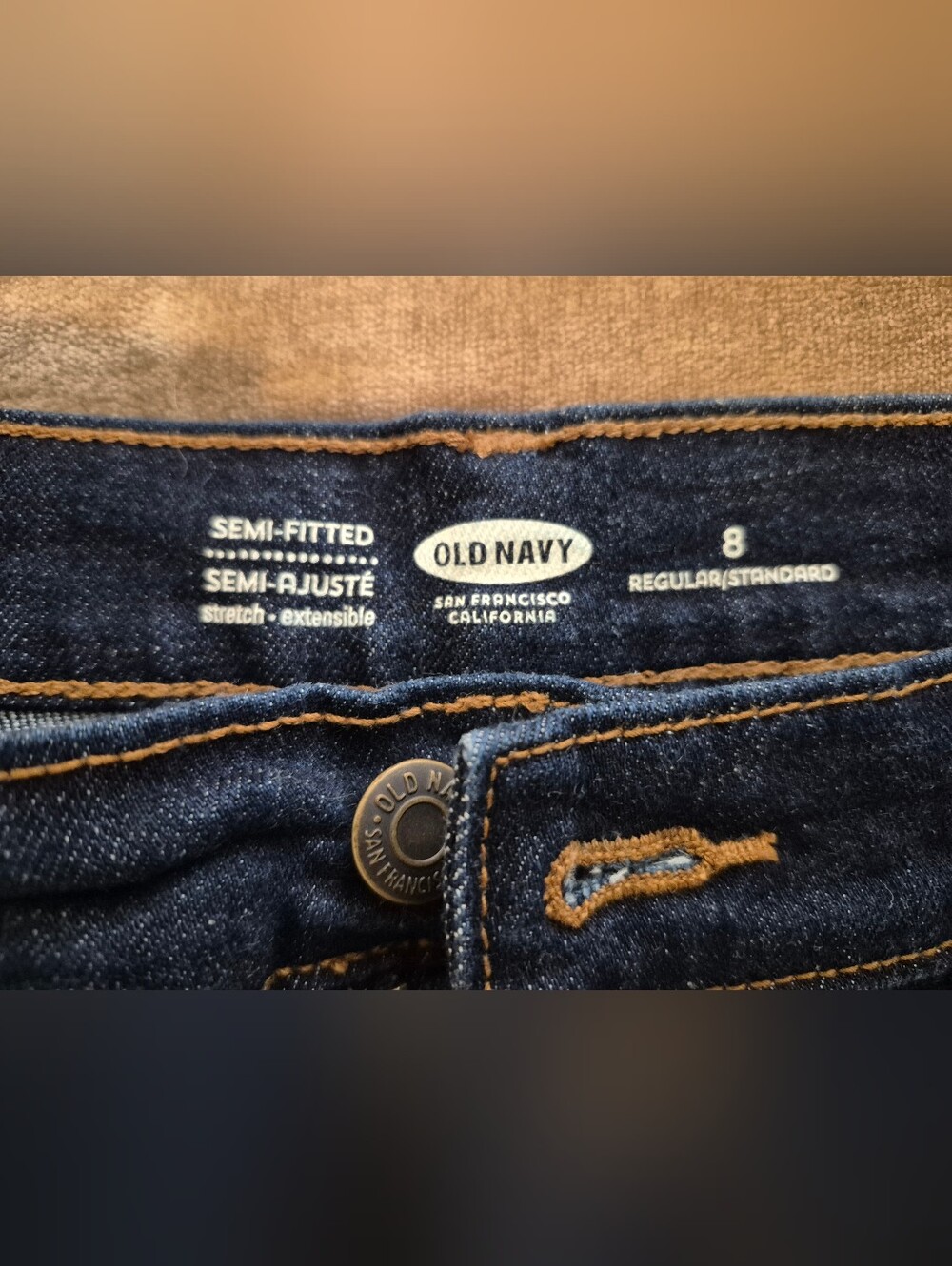 Old NavyClassic Dark Blue Denim Roll-Cuff Women's Shorts - Picture 2 of 3